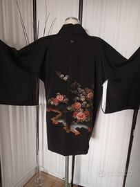 kimono giacca Haori giapponese in seta un kamon 