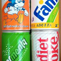 Lattine bibite vintage Anni 80