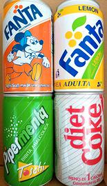 Lattine bibite vintage Anni 80