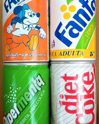 Lattine bibite vintage Anni 80