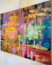 Tela dipinta a mano Astratto moderno