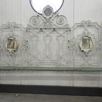 Testiera letto in ferro dipinto a mano