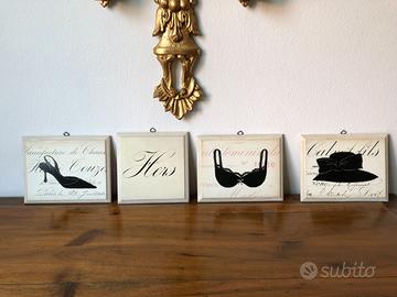 SET 4 QUADRI  artista EMILY ADAMS riproduzioni