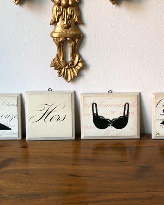 SET 4 QUADRI  artista EMILY ADAMS riproduzioni