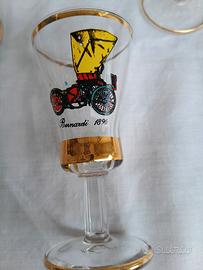 Lotto completo 14 bicchierini vintage, serie mezzi
