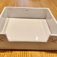 Porta-tovaglioli in ceramica bianca, Amadeus