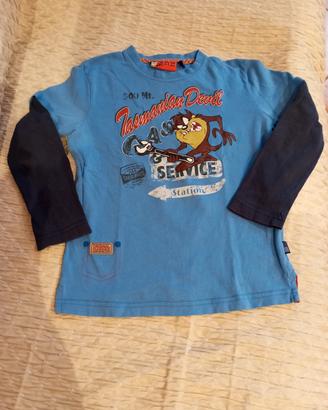T-shirt a maniche lunghe in cotone Tasmanian Devil