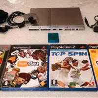 PlayStation 2 Slim Silver con Eye Toy e Giochi