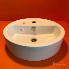 Lavabo da appoggio in ceramica bianca 55x45 cm