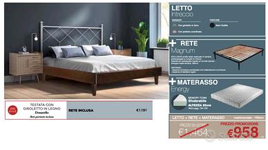 letto + rete + materasso