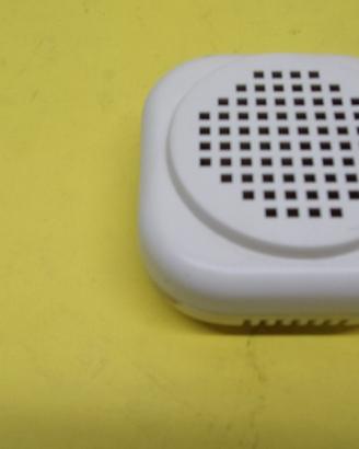 Campanello quadrato smussato bianco, lato 8 cm,