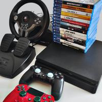 PlayStation 4 + 14 Giochi + 2 Controller + Volante