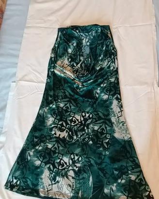 Vestito Zuiki donna estivo fantasia verde S