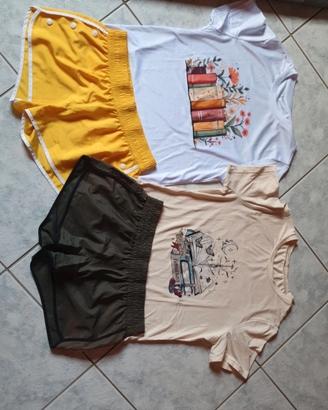 Lotto Outfit Estivo 6 Maglie + 2 Pantaloni costume
