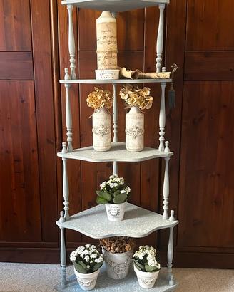 Etagere angolare Shabby Chic