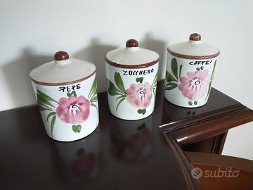 barattoli di ceramica vintage 