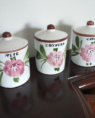 barattoli di ceramica vintage 