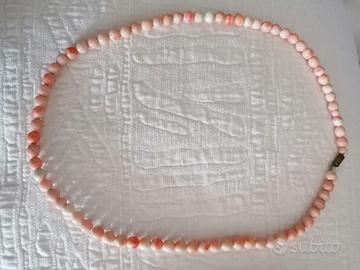 collana corallo rosa naturale vintage