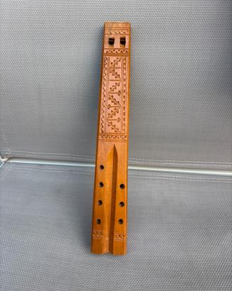 Flauto doppio dvojnice intagliato a mano