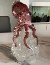 Scultura Di Murano Polipo su scoglio