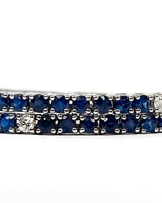 Bracciale Tennis Gem Tech Zaffiri Diamanti Oro 