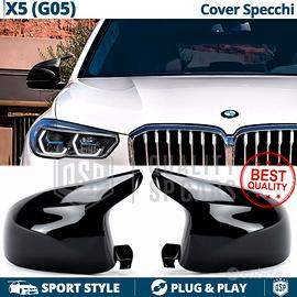 CALOTTE SPECCHIETTI per Bmw X5 G05 Nero Lucido