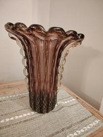 vaso murano foglia d oro design Toso 