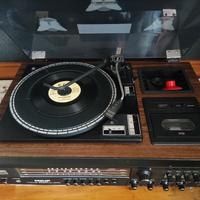 Giradischi+lettore audiocassette 
