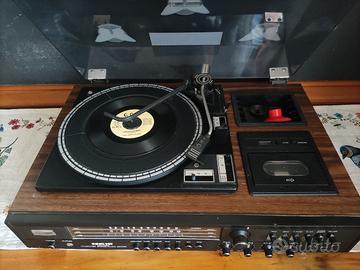 Giradischi+lettore audiocassette 
