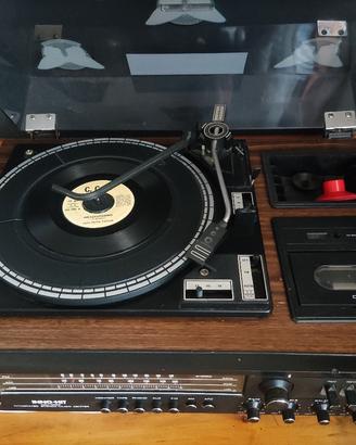Giradischi+lettore audiocassette 