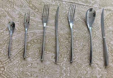 Servizio posate Sambonet monoblocco Bamboo acciaio