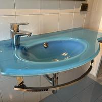 Lavandino da bagno in vetro colorato