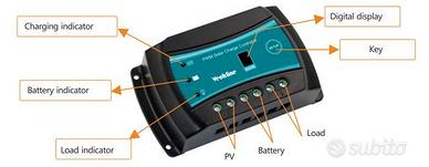 Regolatore Pannello Solare Vechline Pwm 10a 12/24v