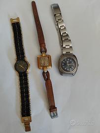 Lotto (3) di orologi vintage donna