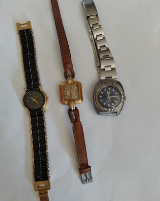Lotto (3) di orologi vintage donna