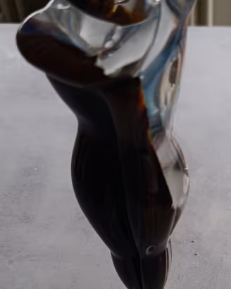 Scultura "Gli Amanti" in vetro di Murano
