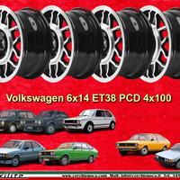 4 pz cerchi Volkswagen 6x14 Golf GTI Scirocco Jett