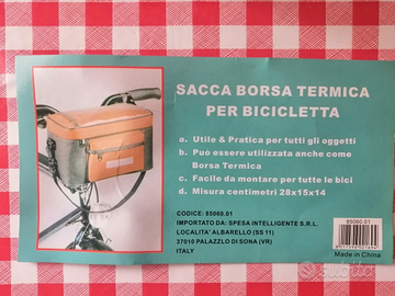 Sacca borsa termica per bicicletta