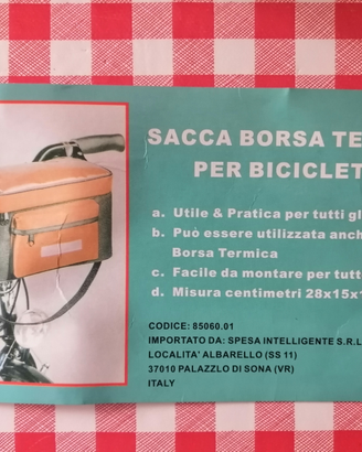 Sacca borsa termica per bicicletta