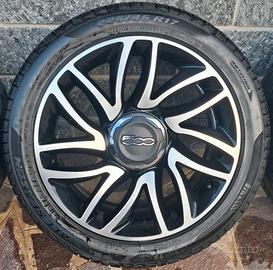 Cerchi R17 neri diamantati Fiat 500L 