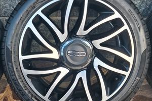 Cerchi R17 neri diamantati Fiat 500L 