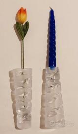 cristallo francese JG Durand Art Vaso e portacande