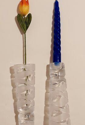 cristallo francese JG Durand Art Vaso e portacande