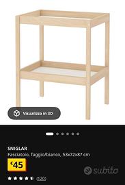 Fasciatoio  Ikea SNIGLAR e accessori