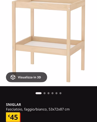 Fasciatoio  Ikea SNIGLAR e accessori