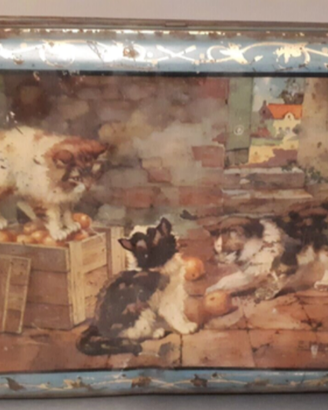 scatola latta di biscotti dolci antica vintage 900