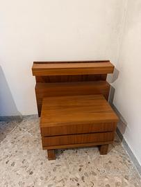 2 comodini color marrone