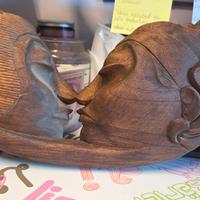 Scultura Del Bacio Tra Due Amanti Orientali 