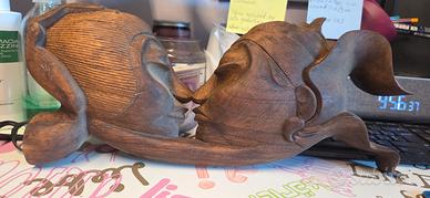 Scultura Del Bacio Tra Due Amanti Orientali 
