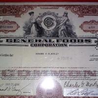 Rara azione general food anni 60 stati uniti